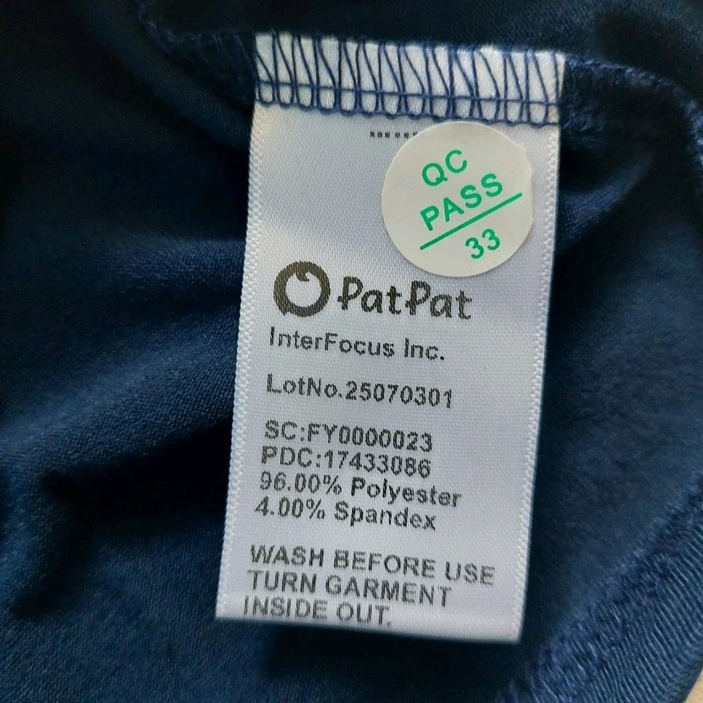 PatPat  Kids Pajama Set Christmas Two Piece Navy White Size 3 -‎ 4